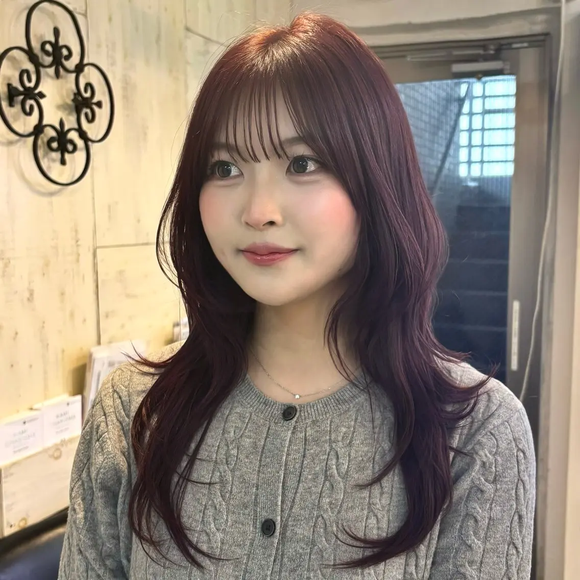 セミロング カラー ブリーチ ブリーチなしカラー ピンクカラー くびれヘア 顔まわりレイヤー カット レイヤーカット/ダブ ルカラー/フウカ🤍のヘアスタイル