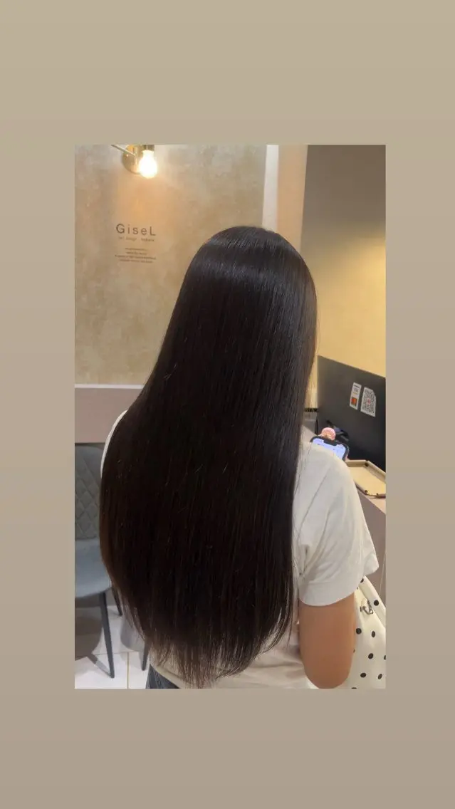 ロング 縮毛矯正 GiseL yumaのヘアスタイル