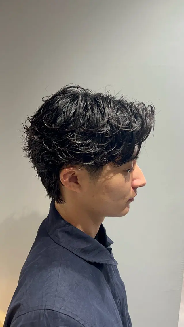 パーマ メンズ フェザーパーマ メンズパーマ メンズパーマ北千住 学生人気No.1登坂のヘアスタイル