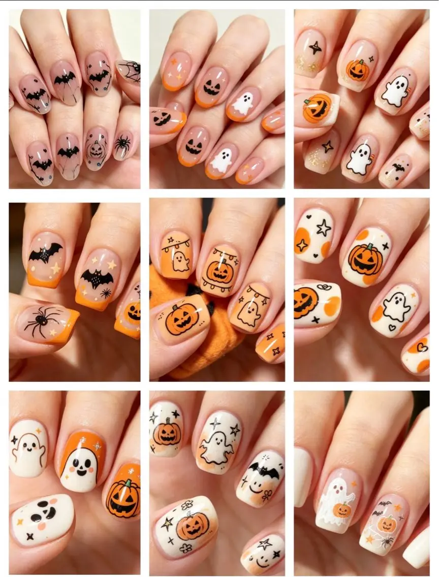 🎃ハロウィン限定 手描きネイル👻の写真