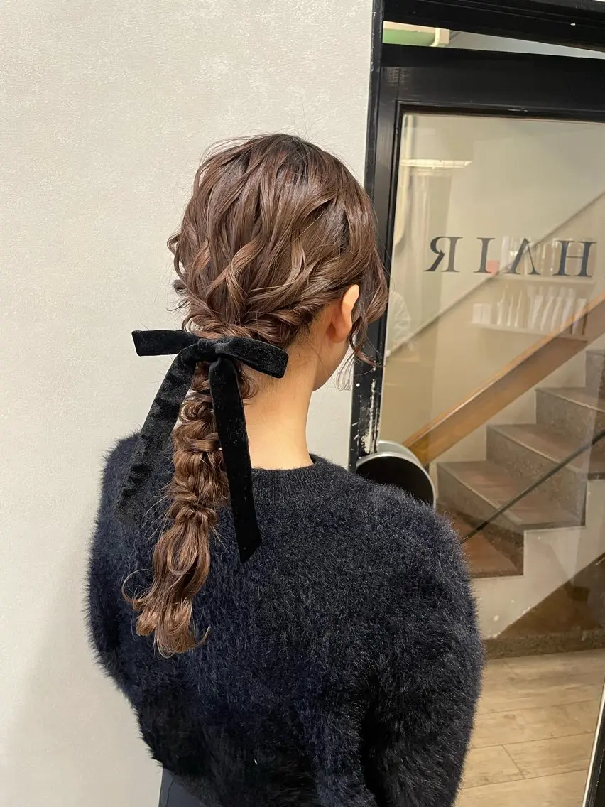 ロング ヘアアレンジ Rena/韓国 /ワンホンヘアのヘアスタイル