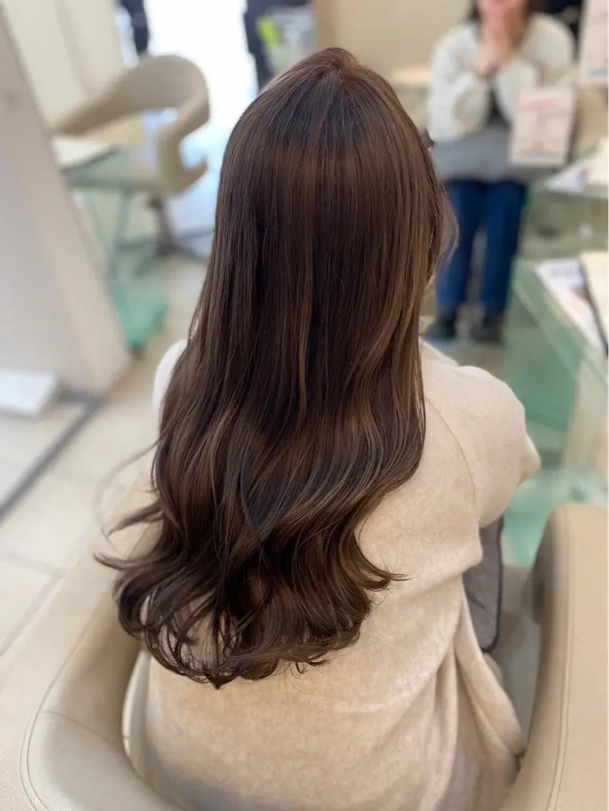 ロング カット ヘアカラー 🍀似合わせ透明感 カラーアヤナ🍀のヘアスタイル