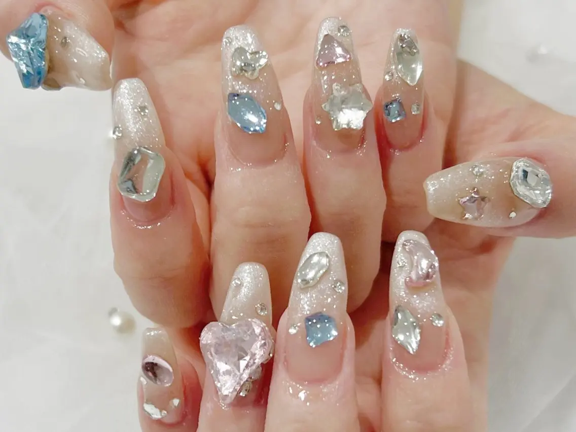 【オフ有】ガッツリアートご希望の方🎨持ち込みデザイン🧸💞(150分以内)¥9,800の写真