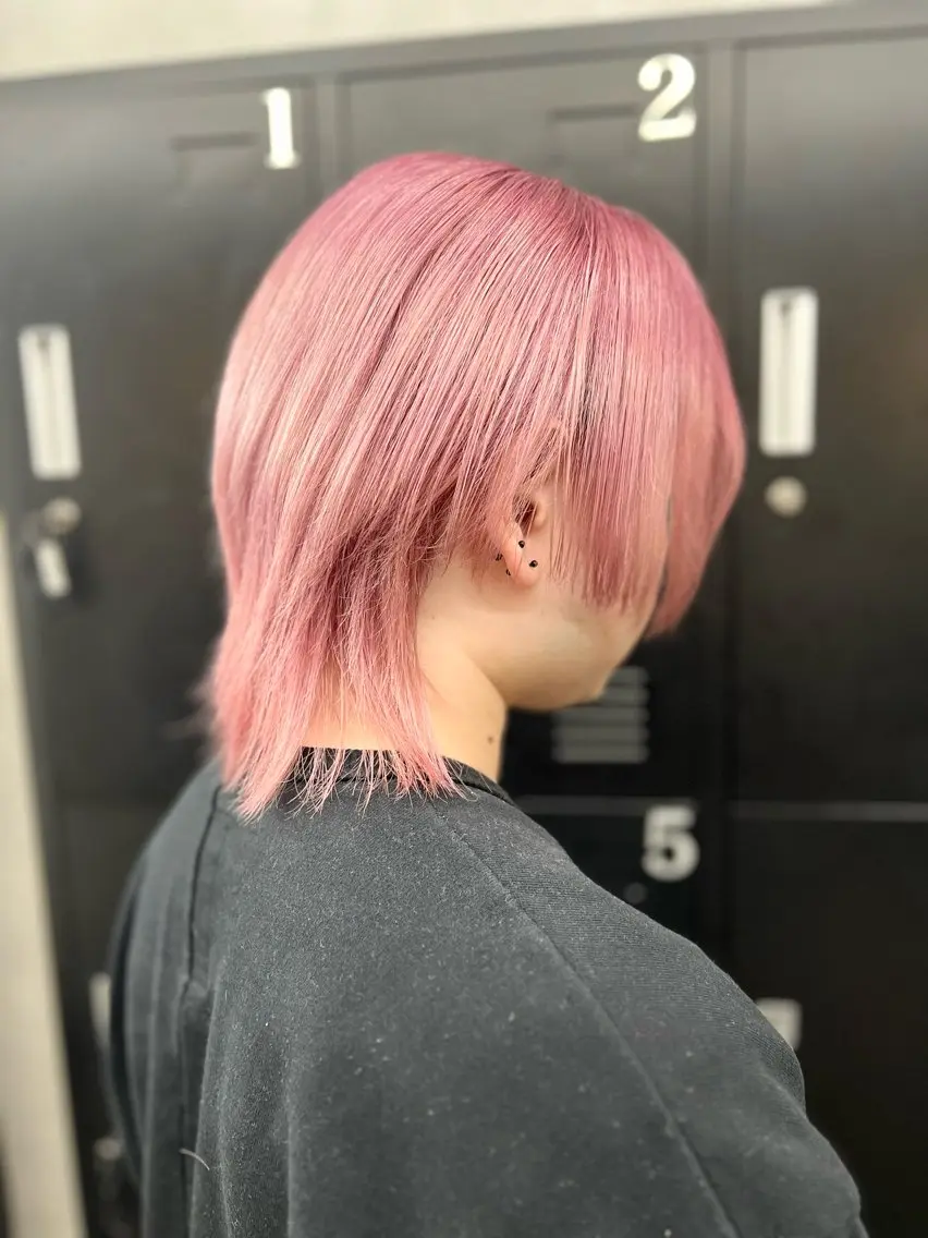 セミロング カラー ピンクカラー カット ヘアカラー 透明感カラー特化🫧 🦋栗原🦋のヘアスタイル