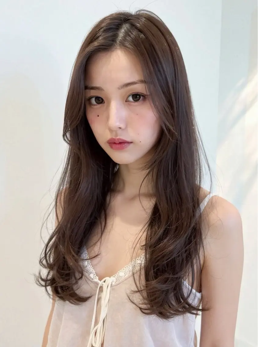 ロング パーマ 髪質改善 韓国風ヘア レイヤーカット トリートメント チャンモリパーマ 美髪矯正特化美容師✨ あんりのヘアスタイル