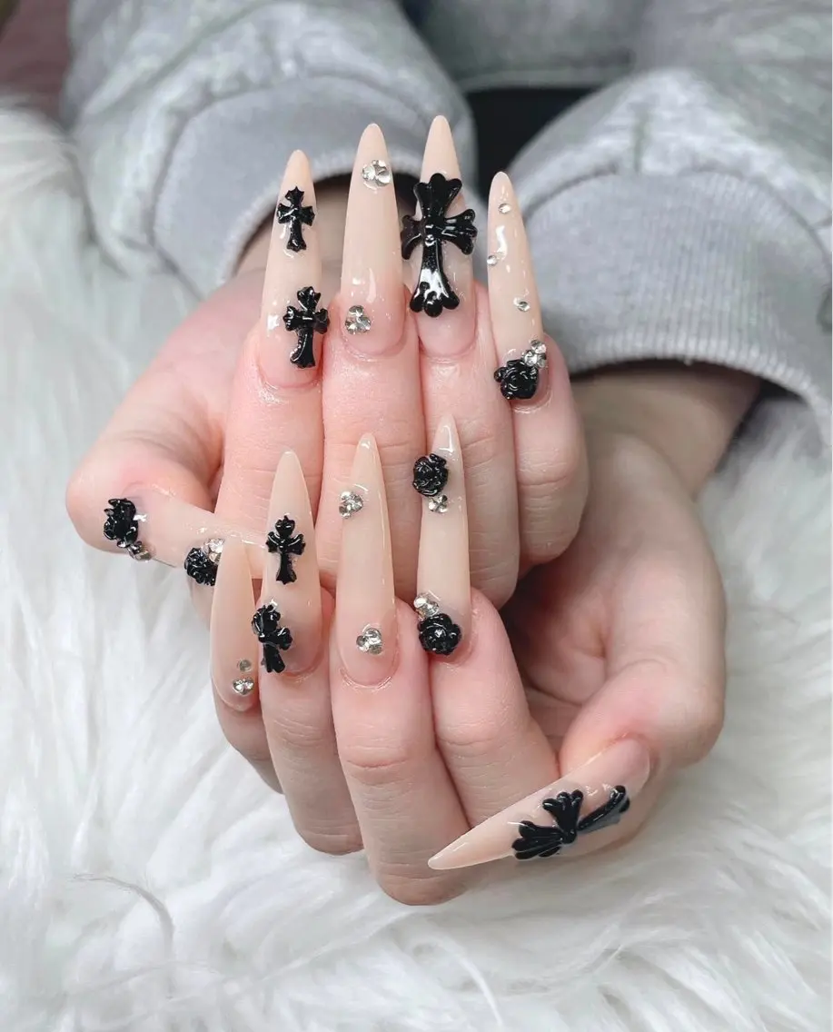 ネイル 長さ出し グラデーション 卒業式 キラキラネイル マグネットネイル ハンドネイル Lee Nailsのネイルデザイン
