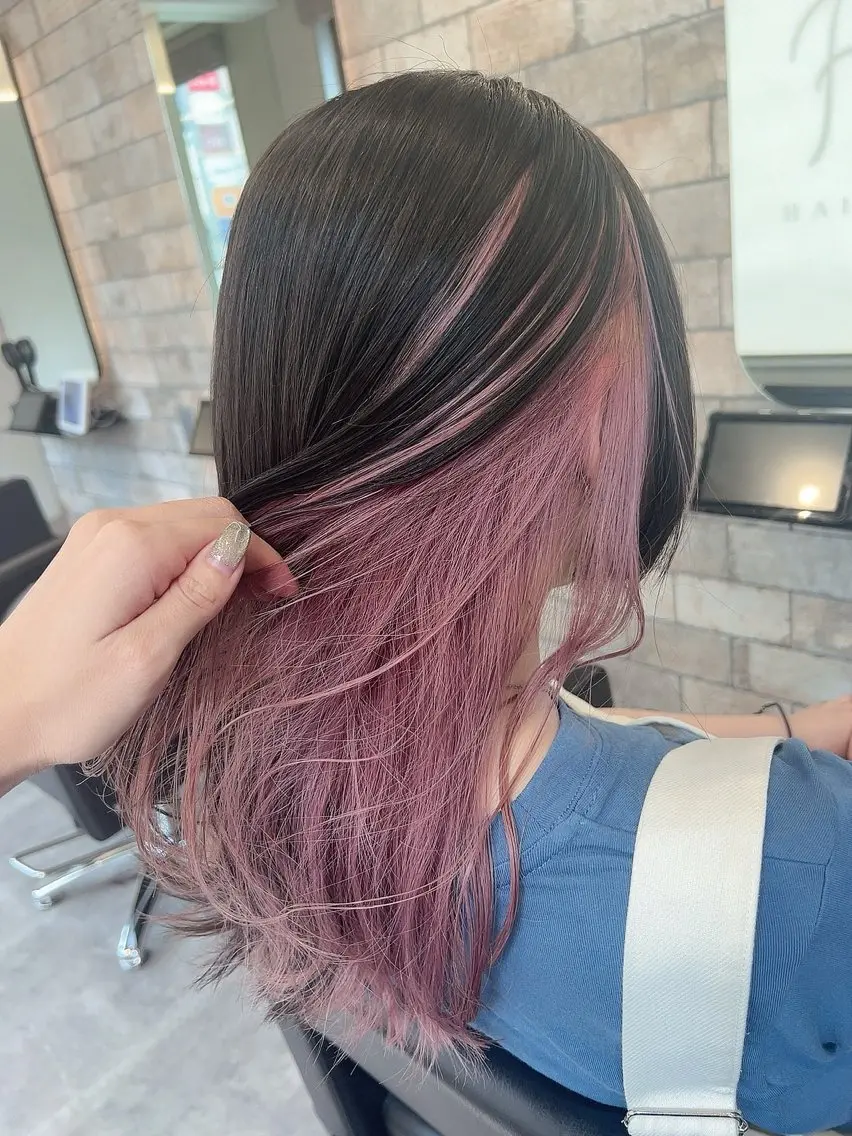セミロング ヘアカラー トリートメント Fan.ray店長 🌈 HIBIKIのヘアスタイル
