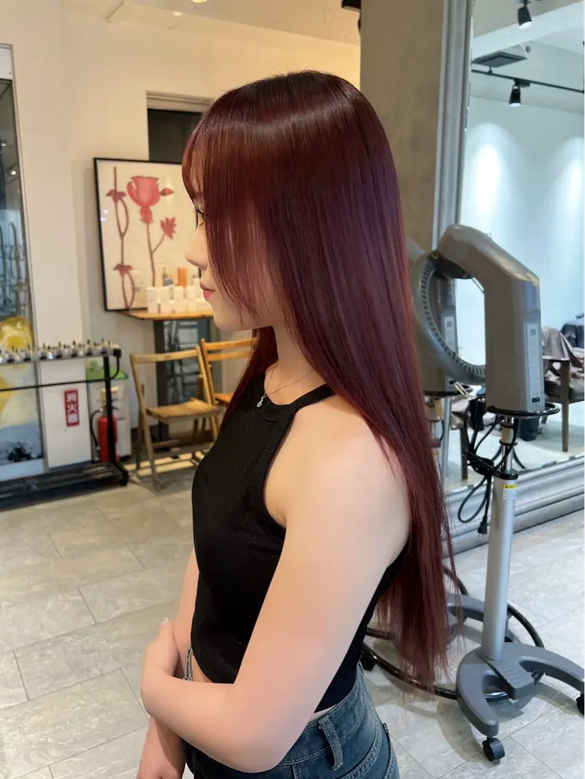 ロング カラー カット ヘアカラー トリートメント 🎀ハイトーン・艶 カラー HANA🎀のヘアスタイル