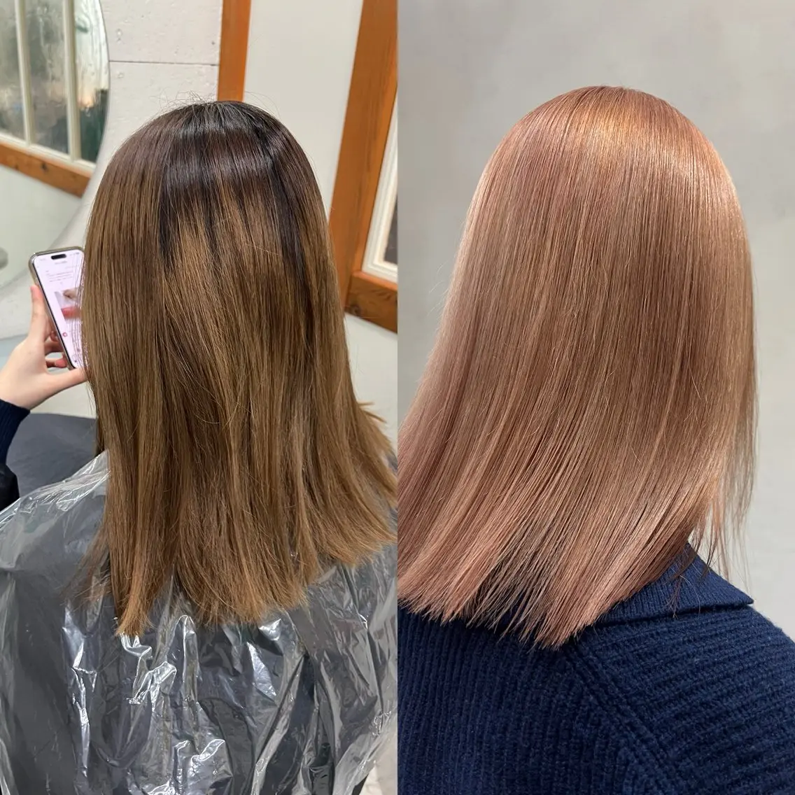 🫶ブリーチ毛でも可能🫶美髪ストレート＋前処理、中間処理、後処理トリートメント付き💓高級髪質改善トリートメント💓の写真