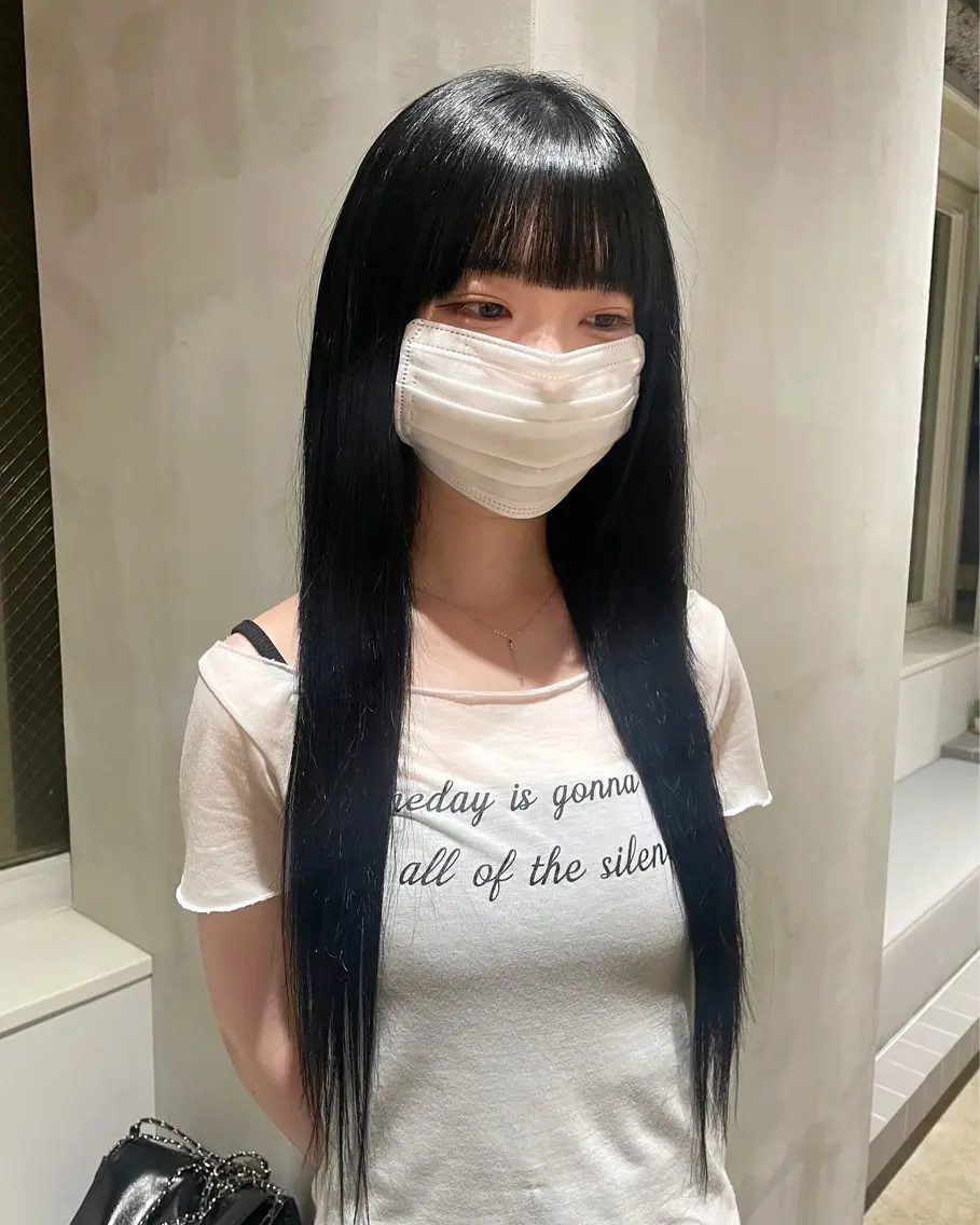 ロング カラー プルエクステ 黒髪 エクステ ロング ヘアカラー エクステ 🎀プルエクステ みまひかる🎀のヘアスタイル