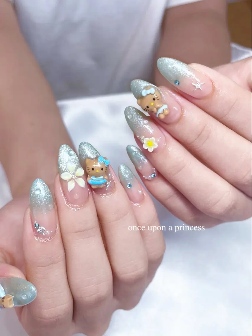 ネイル 夏ネイル ハンドネイル Once upon a princessのネイルデザイン