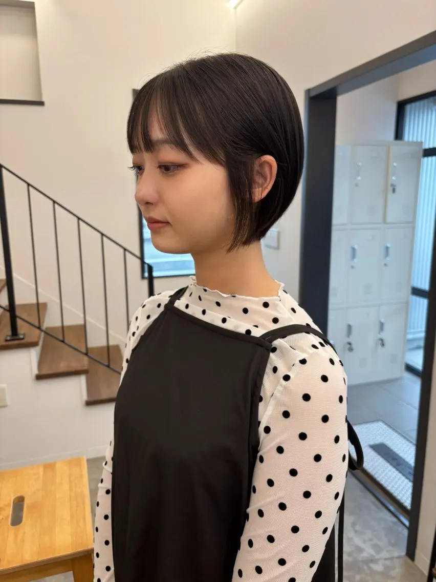 ショート ショートボブ ボブ ショートヘア 蛭町 遥香のヘアスタイル