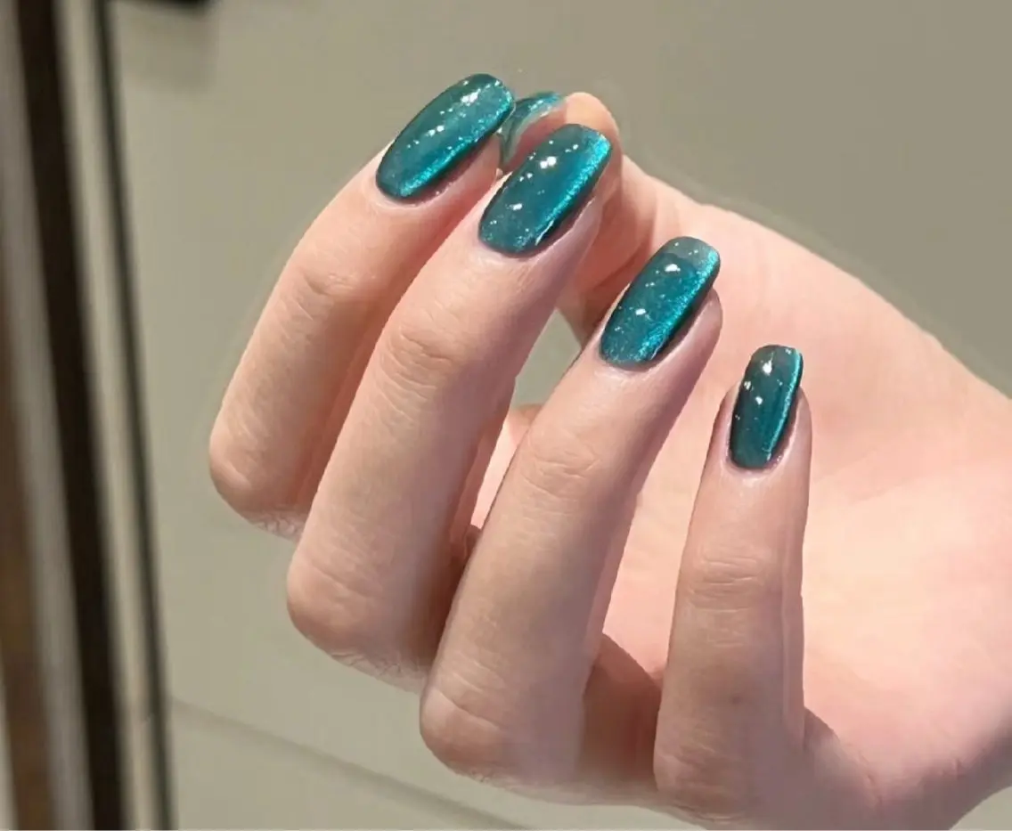 ネイル アートネイル オーロラネイル チークネイル フレンチネイル ガラスフレンチ ハンドネイル 🎀YooLi Nail salonのネイルデザイン
