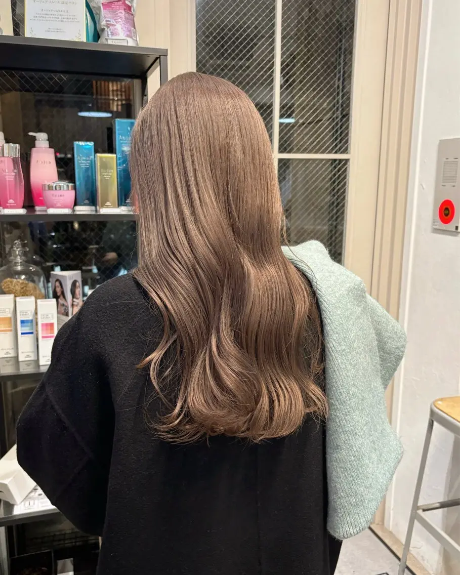 ミディアム カラー カット ヘアカラー トリートメント オリーブ/縮毛♡ Natsuno🩰のヘアスタイル
