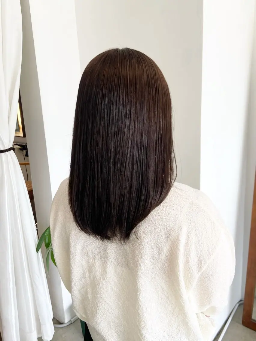 ミディアム まつ あみのヘアスタイル