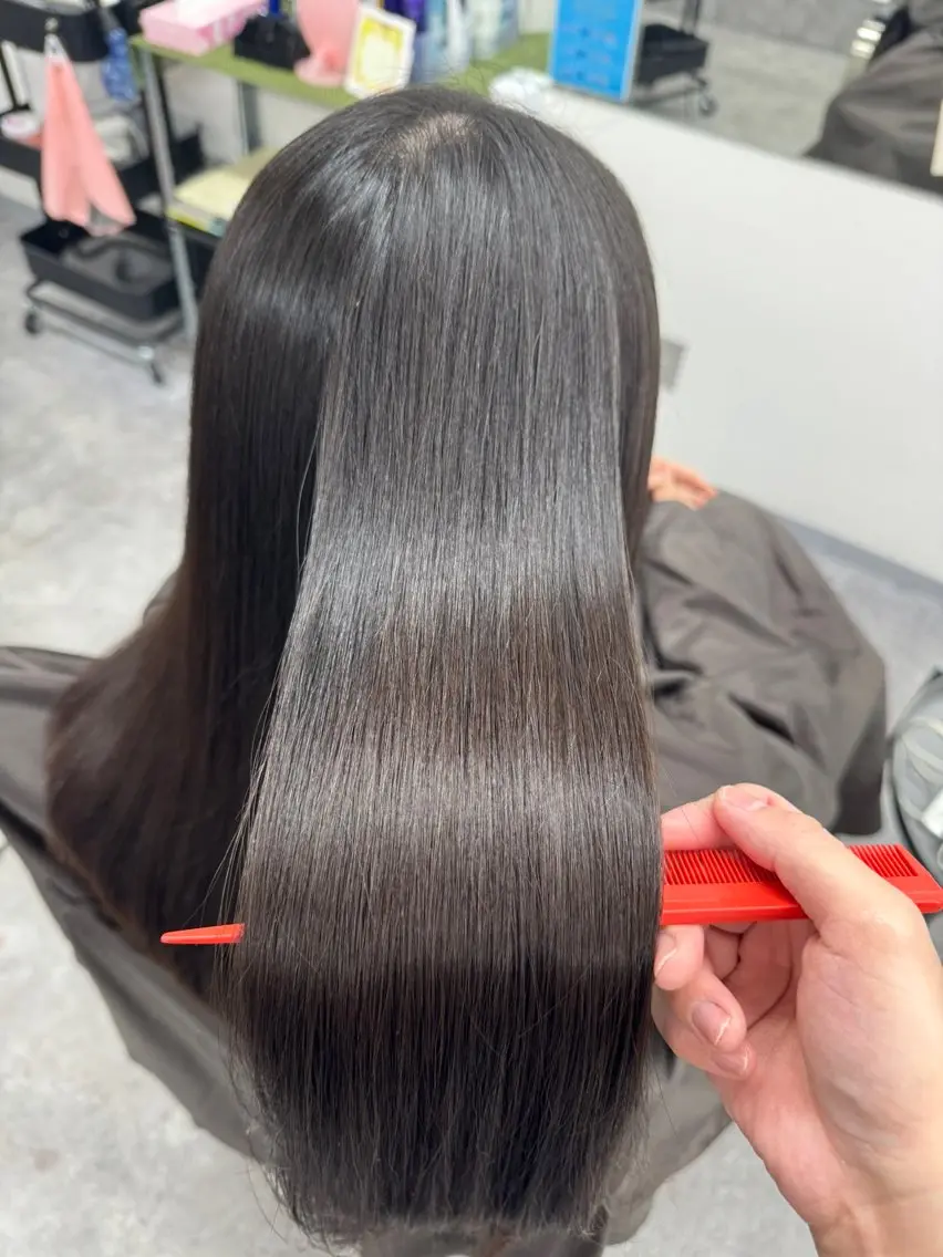 ロング 髪質改善 トリートメント 酸熱トリートメント 髪質改善メニュー 長井 美佐子のヘアスタイル