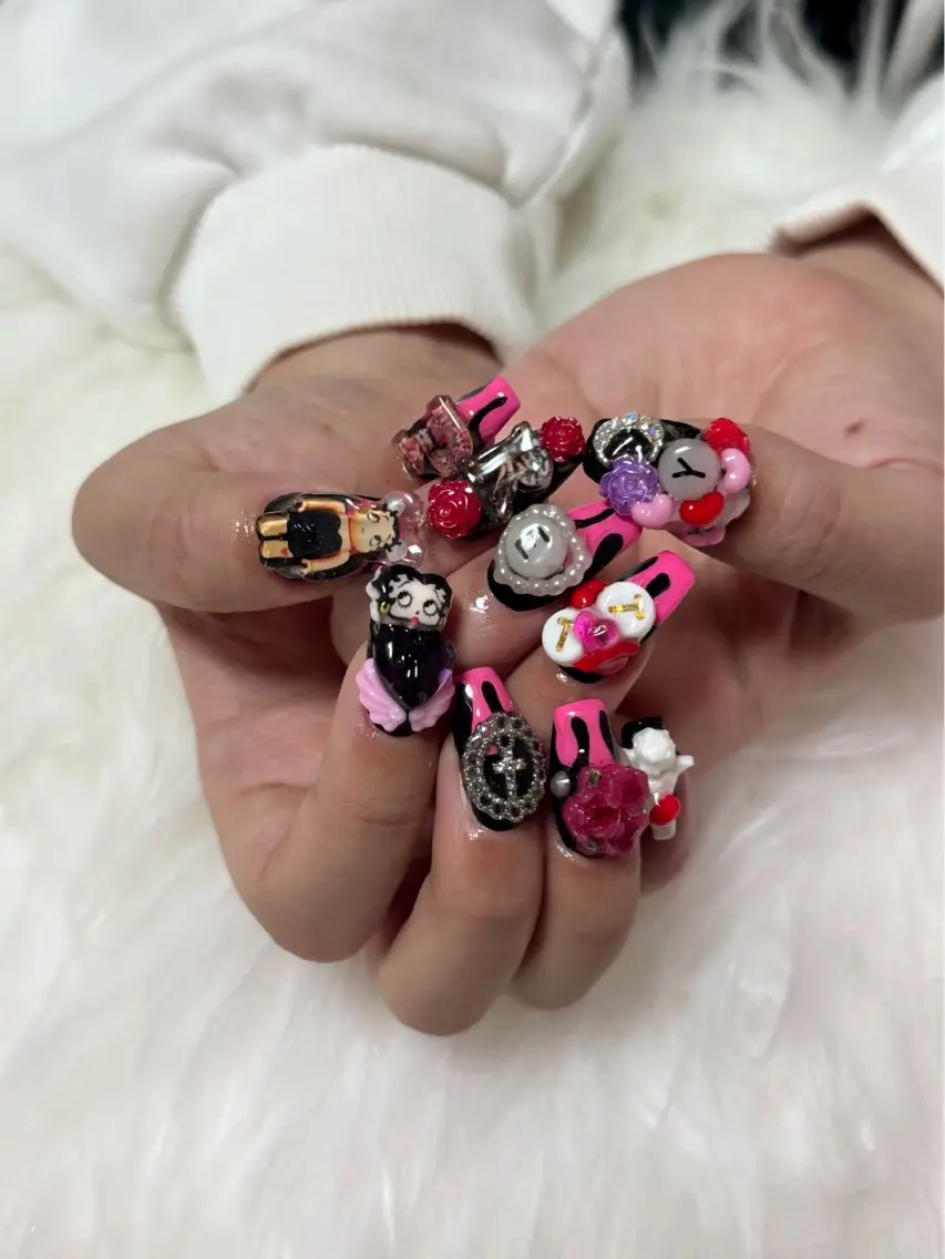 ネイル ジェルネイル ロングネイル スカルプネイル シンプルネイル バレンタイン ハンドネイル riri オーナーのネイルデザイン
