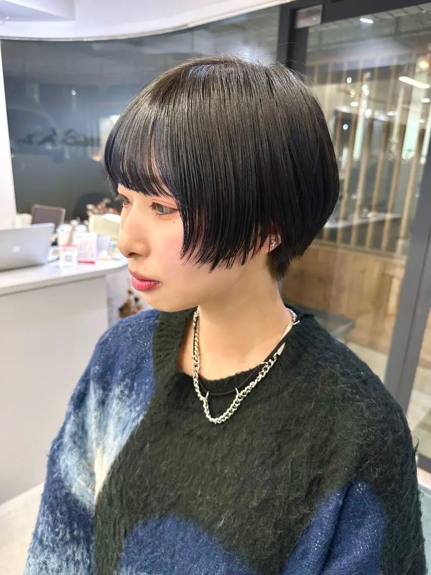 ショート カット ヘアカラー 骨格診断で絶対可愛い ✨丸みショート✨凌弥のヘアスタイル