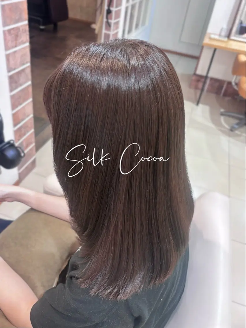 セミロング 顔周りカット レイヤーカット 髪質改善/縮毛矯正 透明感カラー/スバルのヘアスタイル