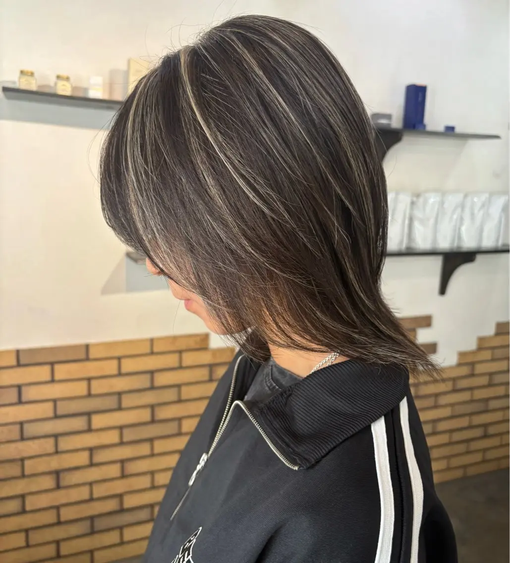 ミディアム メンズカット✨パーマ 曲がる縮毛矯正ユウキのヘアスタイル