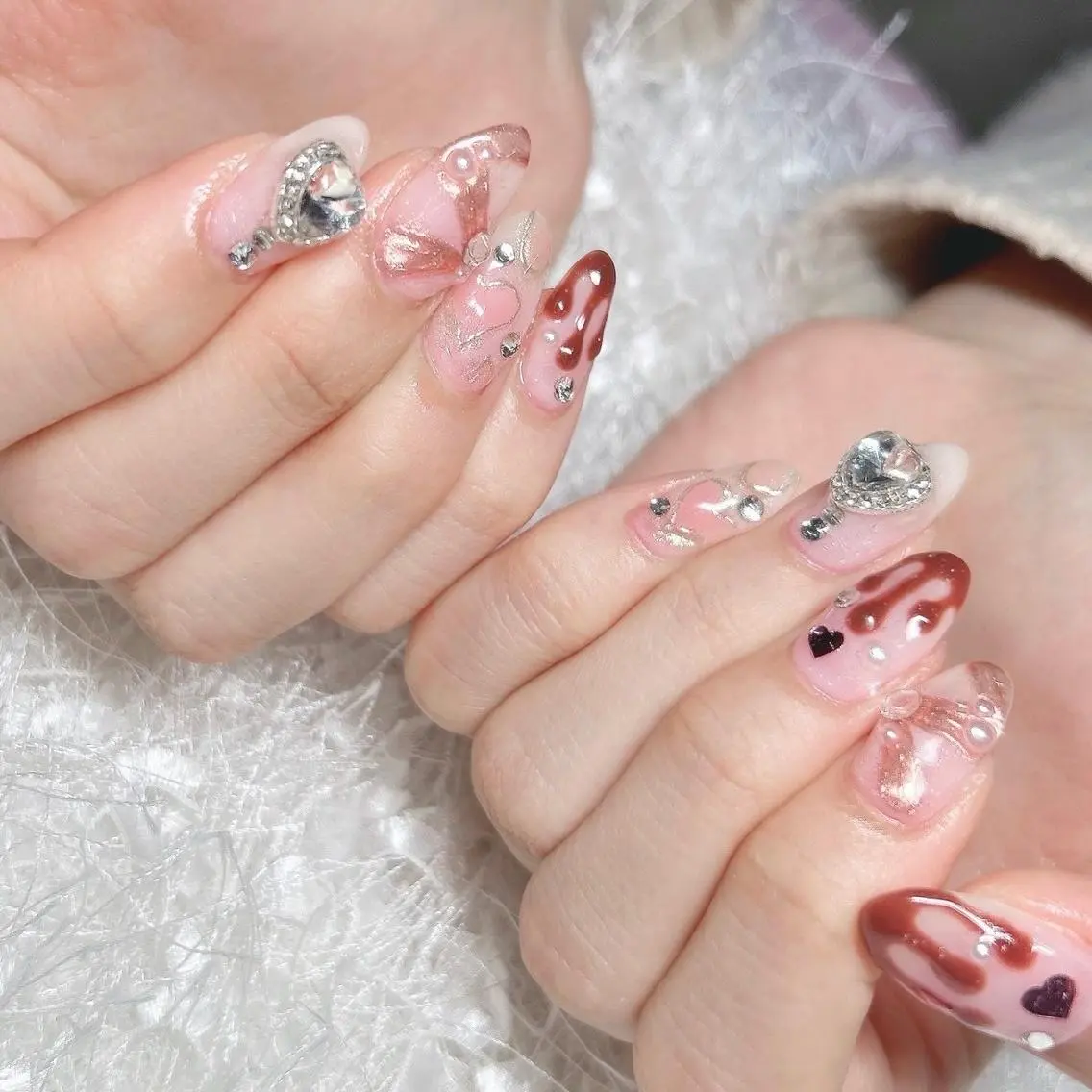ネイル 長さ出し フレンチネイル ジェルネイル グラデーション 韓国ネイル ハンドネイル Nail&eye Belire 新宿のネイルデザイン