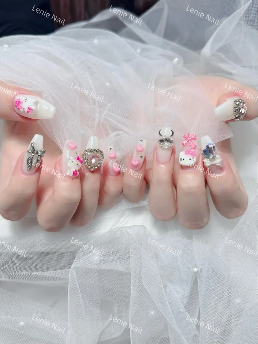 ネイル アートネイル 韓国ネイル 持ち込み ワンホンネイル ハンドネイル Lenie Nail Salonのネイルデザイン