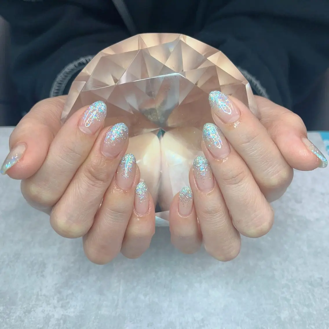 ネイル ラメ(グリッター) ラメグラデーション BlueDaisy 栄本店のネイルデザイン