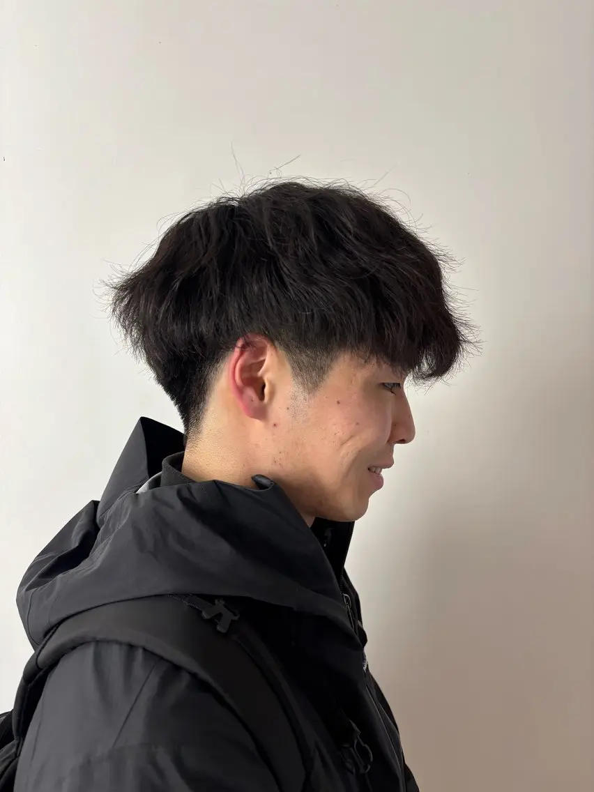 ショート パーマ メンズ くせ毛 カット men's/perm colorDaijuのヘアスタイル
