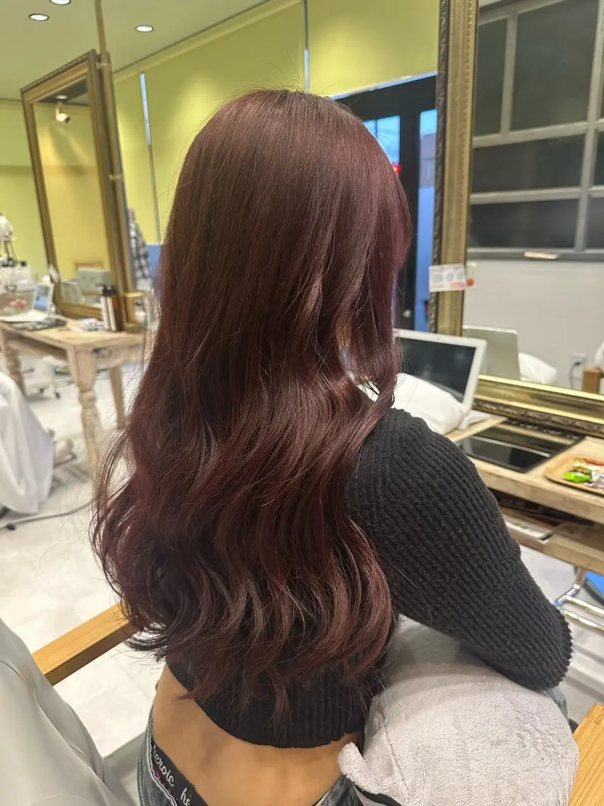 ロング ヘアカラー 野上 麗のヘアスタイル