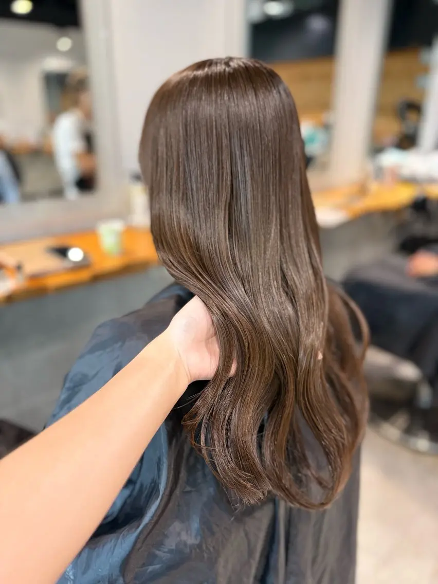 ロング カラー ヘアカラー NANAMI🩵 大人可愛い韓国ヘアのヘアスタイル