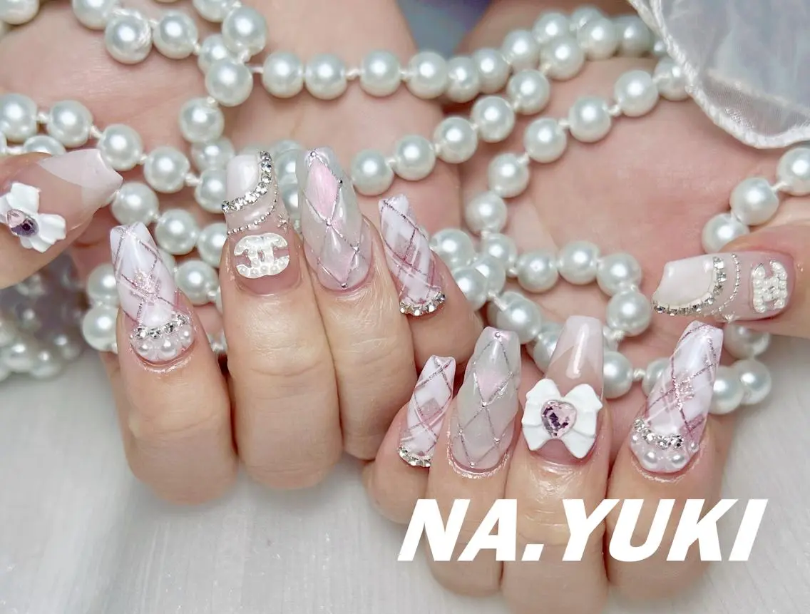 🎀スカルプ長さだし+持込デザイン18980(ゴテゴテデザイン）【初回ジェルオフ無料ケア込み】の写真