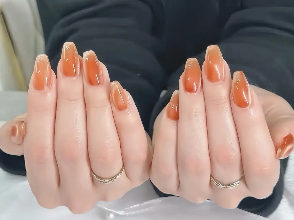 ネイル 長さ出し ジェルネイル 韓国ネイル マグネットネイル 持ち込み ハンドネイル EGAO NAIL 錦糸町店のネイルデザイン