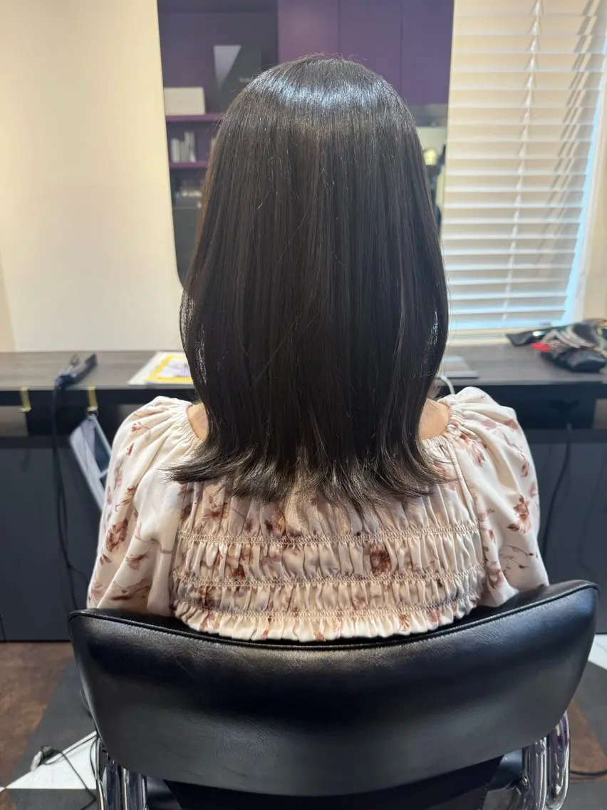 ミディアム カラー 透明感カラー 加藤 まりえのヘアスタイル