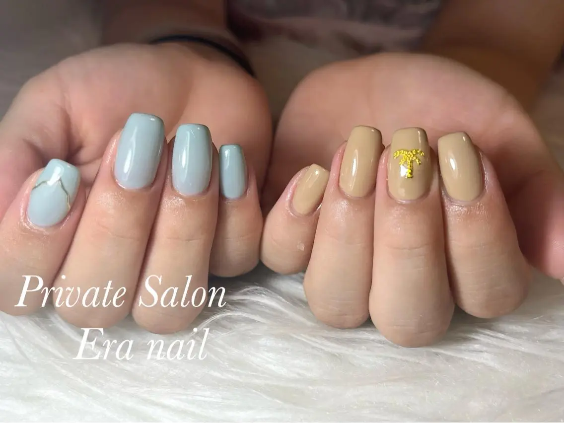 ネイル ミラーネイル ワンカラーネイル ハンドネイル Era nailのネイルデザイン