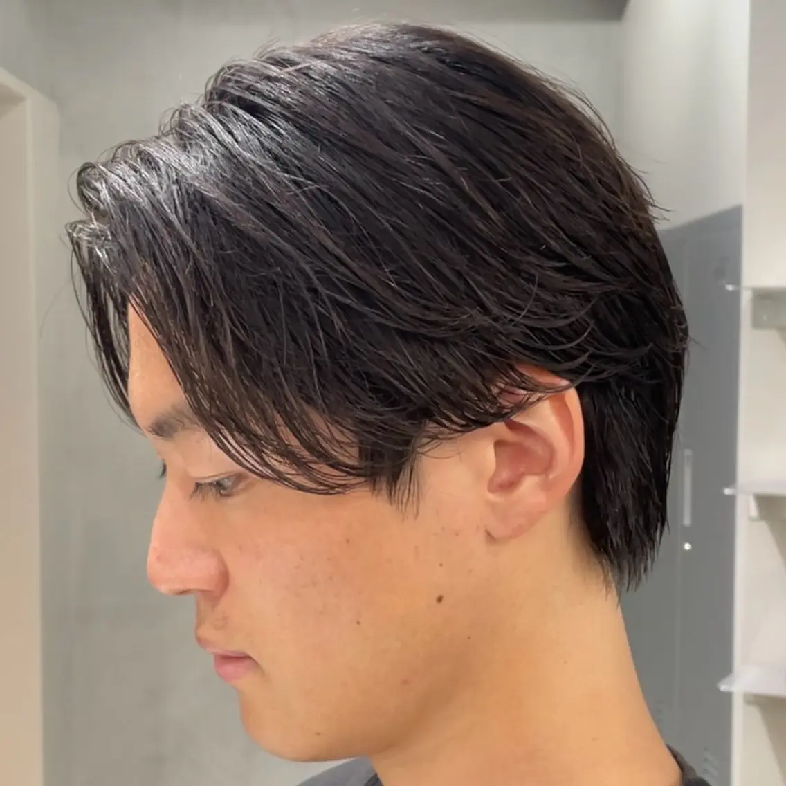 ミディアム パーマ ヘアアレンジ メンズ fifth 石川 凪のヘアスタイル
