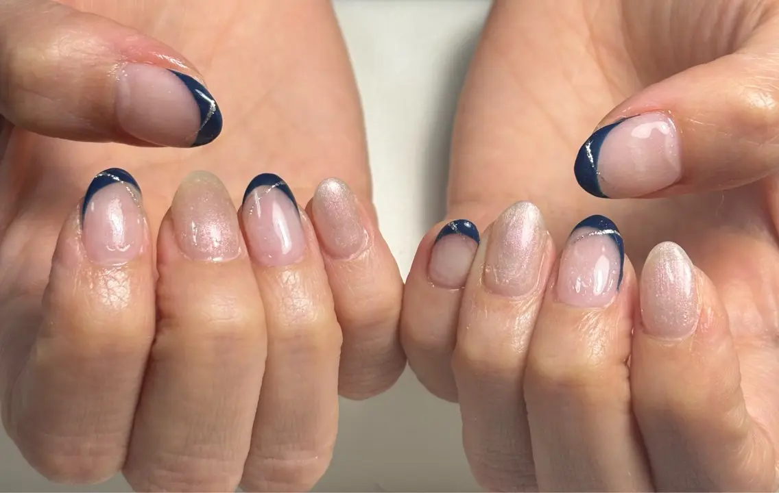ネイル アニマル柄 オーロラネイル フットネイル フレンチネイル ジェルネイル ハンドネイル kiki nail たまプラーザのネイルデザイン