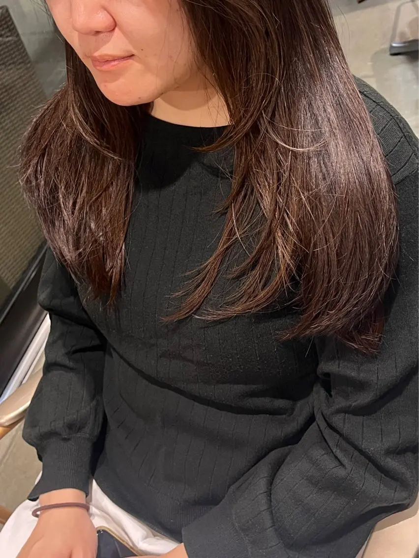 ロング レイヤーカット 吉田 理那のヘアスタイル