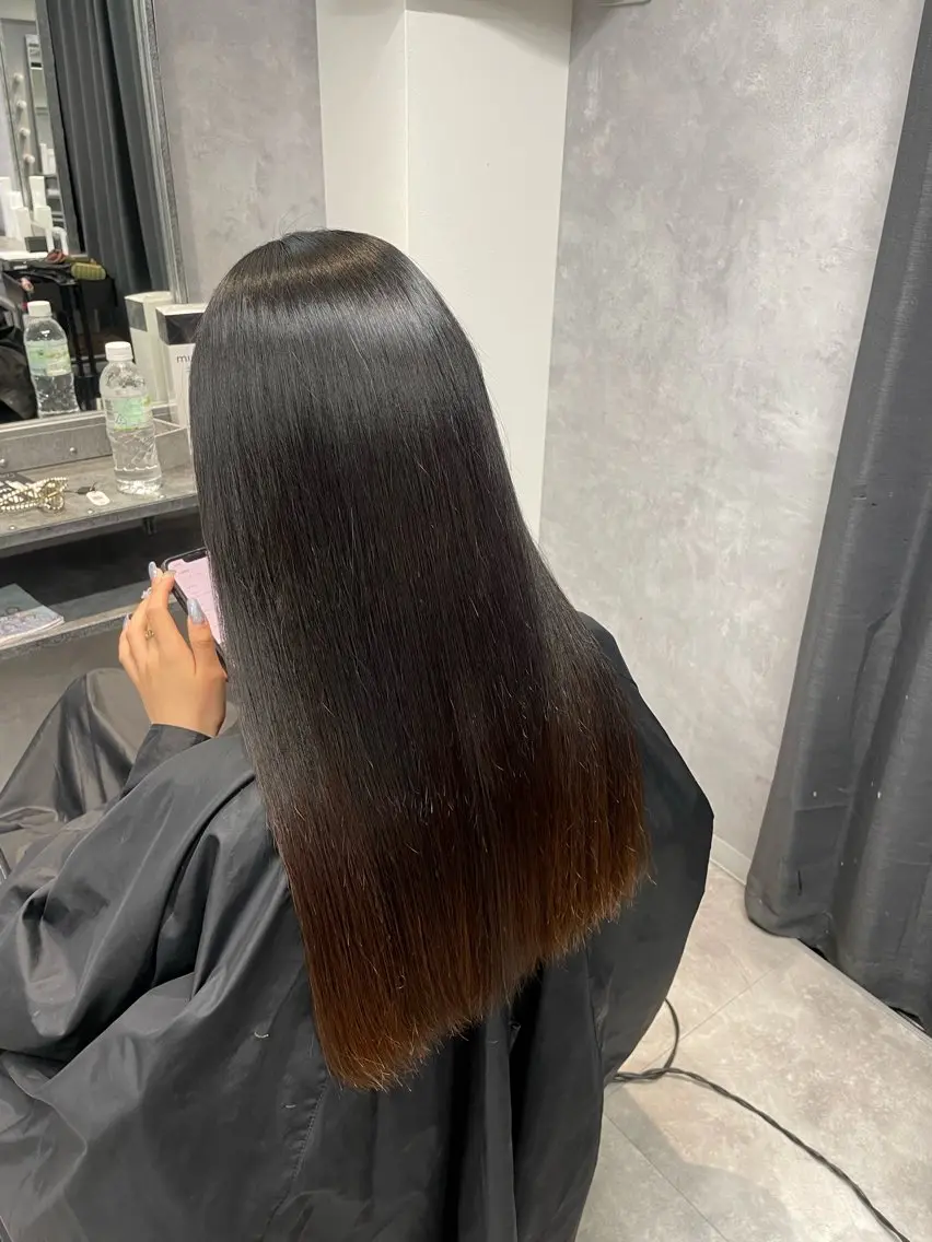 ロング 縮毛矯正 mimiiy fukaのヘアスタイル