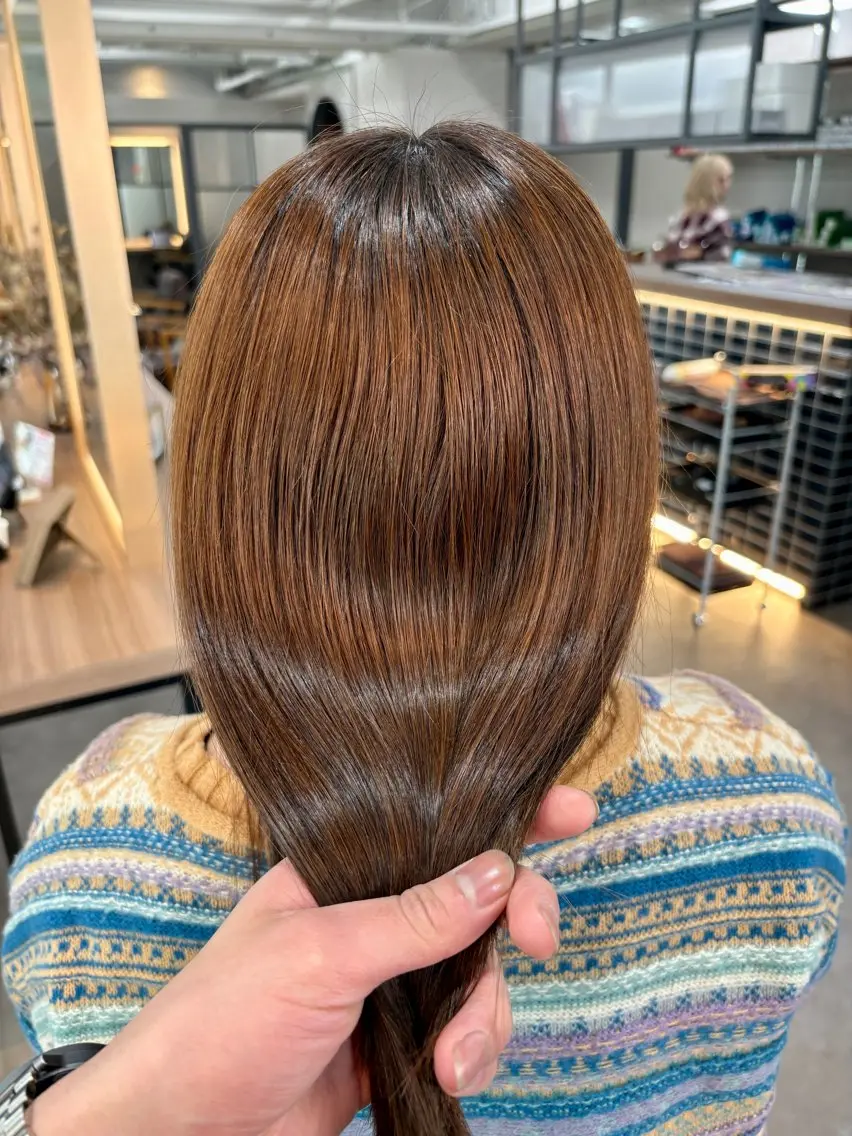 ミディアム 髪質改善 ヘアカラー 💎艶髪／美髪特化 世麗💎のヘアスタイル