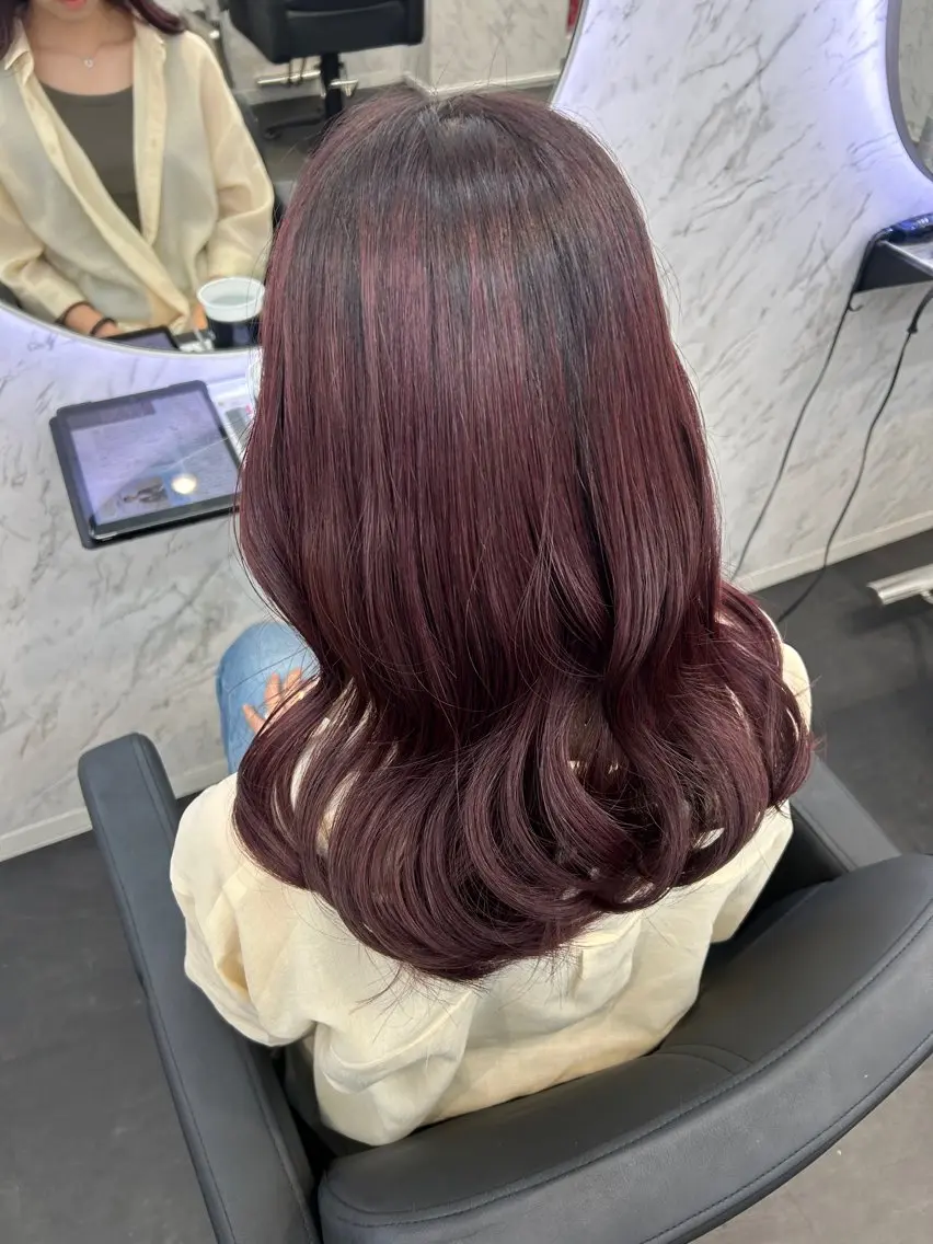 ロング カラー ラベンダーカラー ヘアカラー トリートメント カット¥1100 ✂️MIUのヘアスタイル
