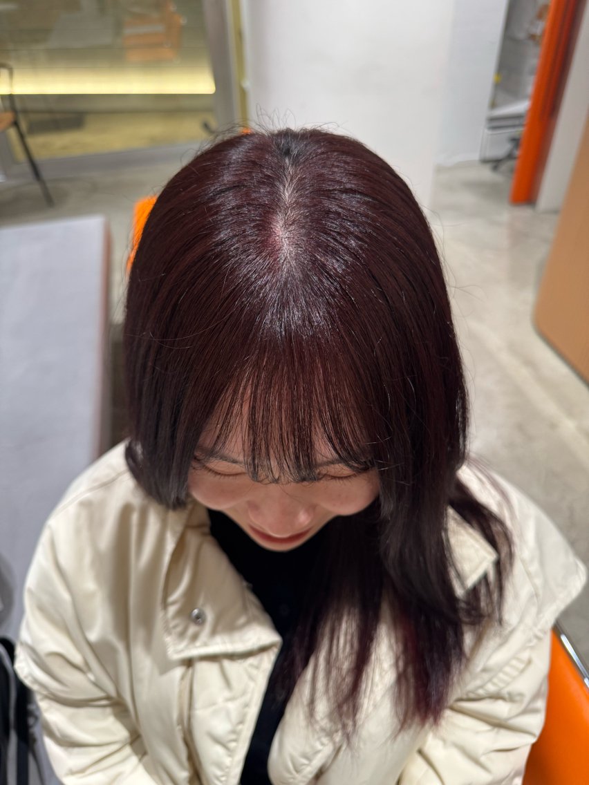 🌐前髪カット+顔周り縮毛矯正の写真
