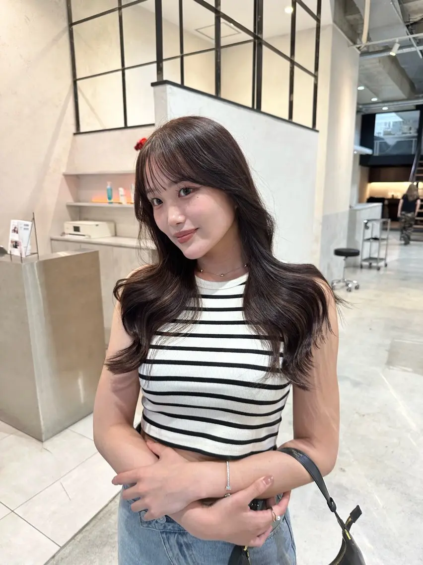 ロング ヘアカラー トリートメント ECLAT まほのヘアスタイル
