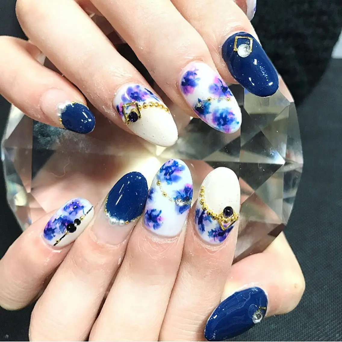 ネイル スカルプネイル 渋谷／チップ長さ出し 👑アプレgel-xのネイルデザイン