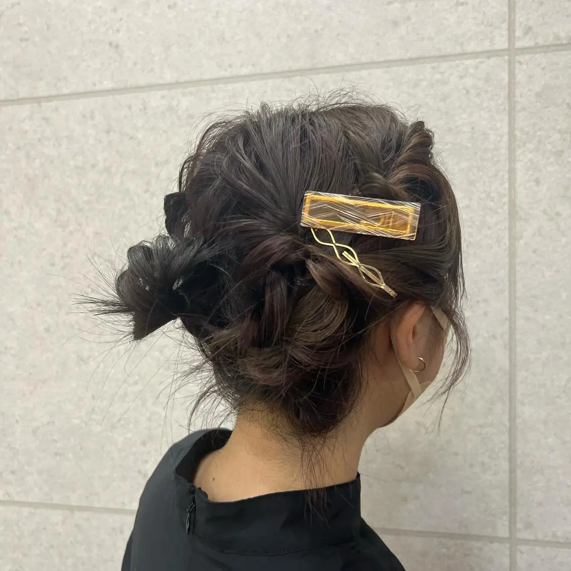 ミディアム ヘアアレンジ ボブ ヘアセット インナーカラー♡ Nanakoのヘアスタイル