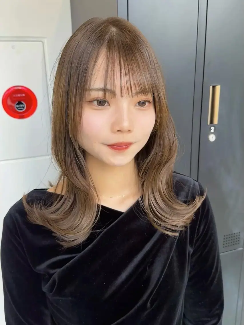 ロング カラー レイヤーカット カット ヘアカラー トリートメント 韓国ヘア🇰🇷 スズキのヘアスタイル