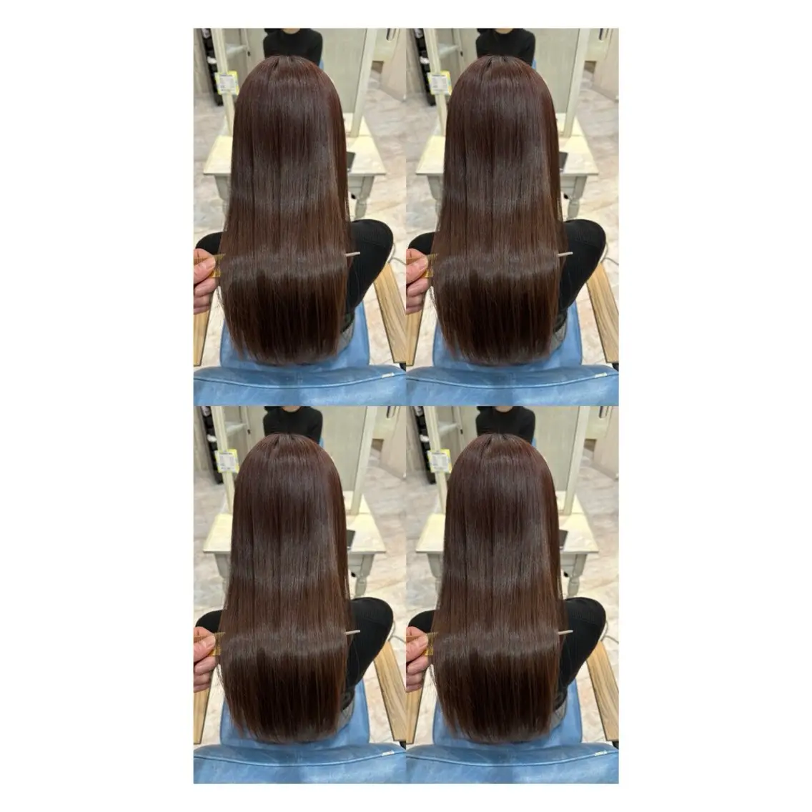ロング カラー 透明感カラー 髪質改善 縮毛矯正 トリートメント カット ヘアカラー トリートメント 店長✨レイヤー✖️ 髪質改善✖️韓国ヘアのヘアスタイル