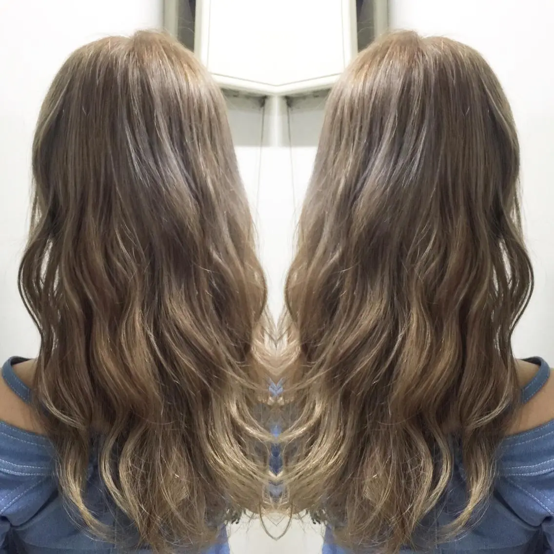 ロング アッシュ ハイライト 綺麗な髪質にしたい方 限定🌈清水　祥のヘアスタイル