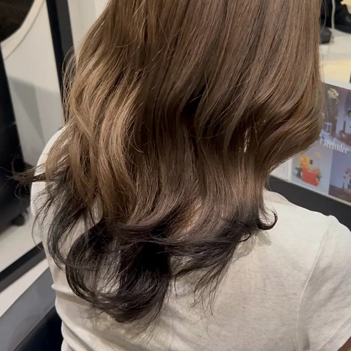 セミロング カラー The Ect心斎橋 ❤︎marina❤︎のヘアスタイル