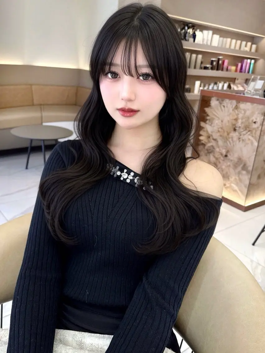 ミディアム カラー カット ヘアカラー トリートメント 木屋元一/縮毛矯正 /前髪/レイヤーのヘアスタイル