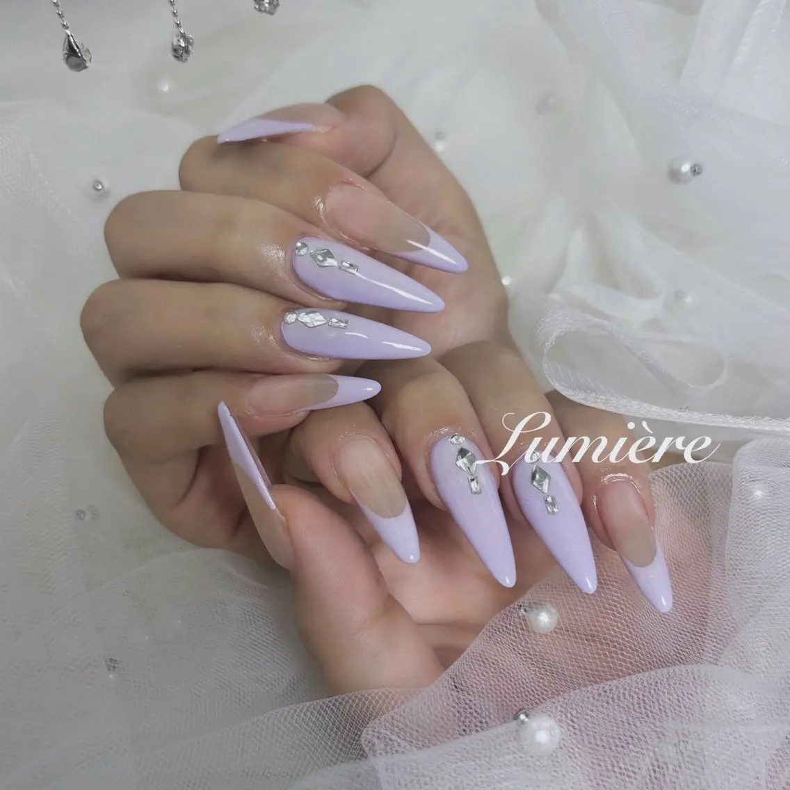 ネイル Lumière｜ ロング｜ワンホンのネイルデザイン